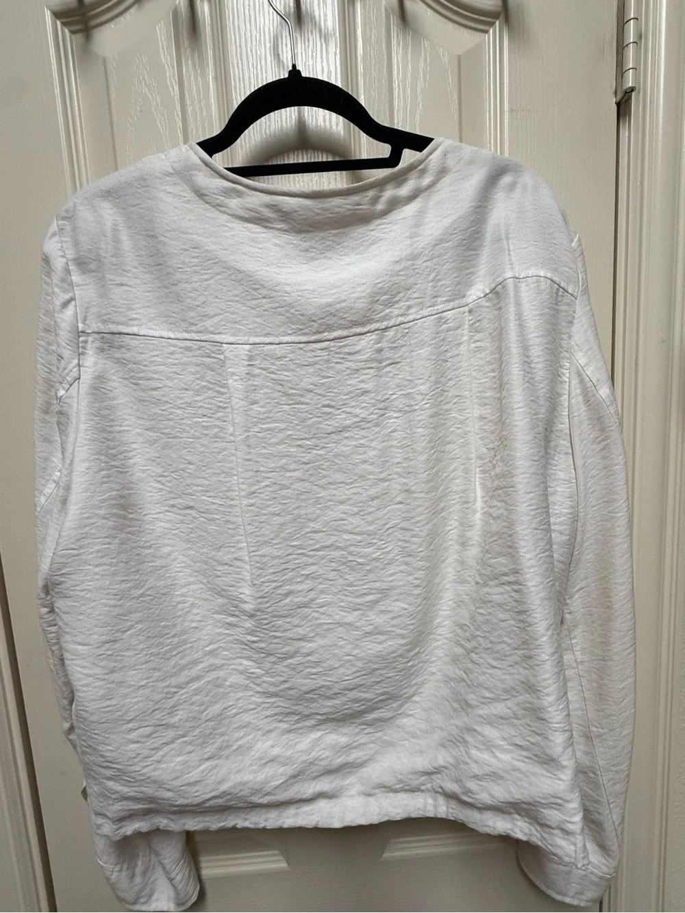 DKNY White Textured Zip-Pocket Blazer